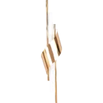 ⁦ابليك مودرن ذهبي لون الانارة 3 اضاءات واط 7 مقاس 650 ملم⁩ - الصورة ⁦2⁩