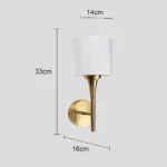 ⁦إضاءة أبليك حائط مودرن زيتي E14*1L⁩ - الصورة ⁦6⁩