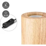 ⁦مصباح طاولة الخشب ليلة ضوء ديكور طاولة ضوء لغرفة النوم غرفة المعيشة E27⁩ - الصورة ⁦6⁩