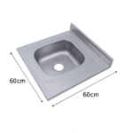 ⁦مجلى حوض استيل 60*60 موديل كوري⁩ - الصورة ⁦2⁩