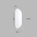 ⁦كشاف بيضاوي ابيض سادة لون الانارة ابيض 20 واط⁩ - الصورة ⁦2⁩