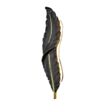 ⁦ابليك جداري ريش جداري طراز حديث اسود مقاس وسط لون الانارة اصفر طول 62 *العرض 16 سم⁩ - الصورة ⁦2⁩