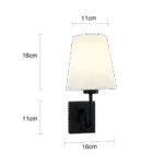 ⁦إضاءة أبليك حائط مودرن اسود E14*1⁩ - الصورة ⁦2⁩