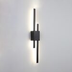 ⁦اضاءة جدارية وابليك جداري لون الشكل اسود بتصميم هادئ وأنيق متعددة الألوان ( كريمي + اصفر + ابيض ) 15 واط قطر 50 سم⁩ - الصورة ⁦4⁩