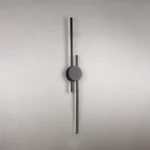 ⁦إضاءة جدارية وابليك جداري طويل حديث بتصميم ديكوري اسود متعددة الألوان ( شمسي+ اصفر + ابيض ) 25 واط قطر 90 سم⁩ - الصورة ⁦3⁩