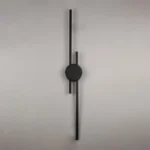 ⁦إضاءة جدارية وابليك جداري طويل حديث بتصميم ديكوري اسود متعددة الألوان ( شمسي+ اصفر + ابيض ) 25 واط قطر 90 سم⁩ - الصورة ⁦2⁩