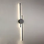 إضاءة جدارية وابليك جداري طويل حديث بتصميم ديكوري اسود متعددة الألوان ( شمسي+ اصفر + ابيض ) 25 واط قطر 90 سم