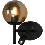 ⁦ابليك حائط جداري مودرن مفرد اسود E27*1L⁩ - الصورة ⁦3⁩