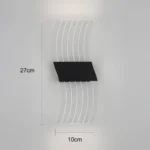 ⁦ابليك جداري مودرن اسود لون الانارة 3اضاءات 5 واط⁩ - الصورة ⁦2⁩