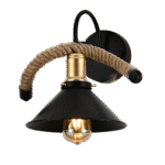 ⁦ابليك جداري مفرد حبل مع طربوش استيل اسود⁩ - الصورة ⁦2⁩