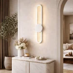 ⁦ابليك جداري مودرن بالبطارية شكل مستطيل ابيض لون الانارة 3 اضاءات⁩ - الصورة ⁦7⁩