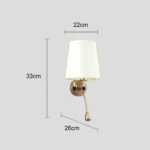 ⁦ابليك مودرن ذهبي لون الانارة اصفر E27*1⁩ - الصورة ⁦2⁩