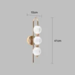 ⁦ابليك مودرن ذهبي لون الانارة 3 اضاءات 15 واط⁩ - الصورة ⁦2⁩