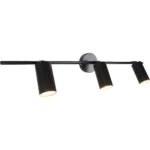 ترك لايت جداري ثلاثي مدور جرم اسود GU10