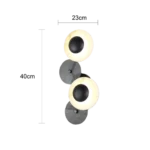 ⁦ابليك مودرن اسود لون الانارة 3 اضاءات واط 9⁩ - الصورة ⁦2⁩