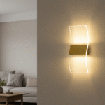 إضاءة أبليك حائط مودرن زيتي لون الانارة 3 اضاءات 5 واط