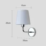 ⁦ابليك حائط جداري مودرن مفرد فضي E14*1L⁩ - الصورة ⁦4⁩