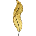 ⁦ابليك جداري تعمل بالبطارية شحن مقاس كبير ورق شجر جبس ذهبي لون الانارة اصفر (هذا المنتج متاح في جدة و الرياض فقط)⁩ - الصورة ⁦3⁩