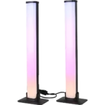 ⁦مصباح طاولة غطاء اسود لون انارة RGB مزدوج ثنائي تحكم عن بعد + حساس صوت⁩ - الصورة ⁦6⁩