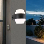 ابليك جداري خارجي اسود لون اصفر 12 واط