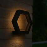 كشاف بوابة اسود لون الانارة اصفر 6 واط