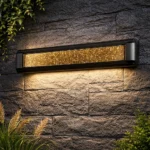 ابليك خارجي فاخر اسود لون الانارة اصفر مقاس 600 ملم