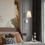 ⁦إضاءة شاين برايت جدارية مفرد مودرن فضي فضي E14⁩ - الصورة ⁦5⁩