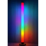 ⁦مصباح استاند ارضي مفرد اضاءة ذكية تحكم عبر الهاتف او ريموت متعددة الألوان طول 150 سم⁩ - الصورة ⁦2⁩