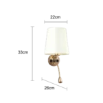 ⁦ابليك مودرن ذهبي لون الانارة اصفر E27*1⁩ - الصورة ⁦3⁩