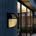 كشاف بوابة 1 لمبة اسود مفرد