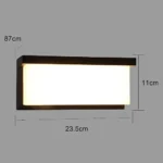 ⁦كشاف بوابة لون الاضاءة اصفر مستطيل ثلجي سادة 24 واط⁩ - الصورة ⁦4⁩