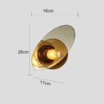 ⁦ابليك حائط جداري مودرن مفرد ذهبي E27*1L⁩ - الصورة ⁦2⁩