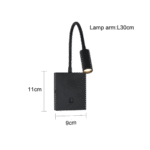 ⁦إضاءة أبليك حائط مودرن اسود لون الانارة اصفر واط 3⁩ - الصورة ⁦3⁩