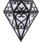 ⁦كشاف بوابة خارجي لون الانارة اصفر غطاء اسود⁩ - الصورة ⁦3⁩