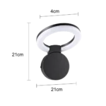 ⁦ابليك جداري خارجي اسود لون اصفر 18 واط⁩ - الصورة ⁦2⁩