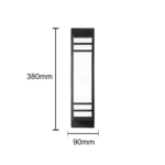 ⁦فانوس جداري اسود لون الانارة اصفر 30 واط⁩ - الصورة ⁦3⁩