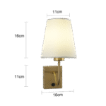 ⁦إضاءة ابليك حائط مودرن زيتي E14*1⁩ - الصورة ⁦2⁩