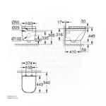 ⁦كرسي افرنجي معلق جروهي يورو سيراميك⁩ - الصورة ⁦2⁩