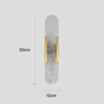 ⁦إضاءة راديانس جدارية مودرن مستطيل زيتي لمبة 2 مقاس 50 سم⁩ - الصورة ⁦9⁩