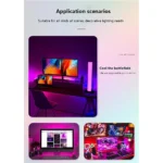 ⁦مصباح طاولة غطاء اسود لون انارة RGB مفرد⁩ - الصورة ⁦5⁩