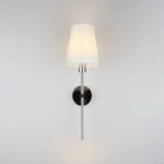 ⁦إضاءة شاين برايت جدارية مفرد مودرن فضي فضي E14⁩ - الصورة ⁦2⁩