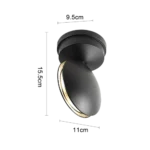 ⁦لمبة جدارية خارجية 360° بإضاءة ناعمة ومقاومة للعوامل الخارجية لون الانارة اصفر 6 واط⁩ - الصورة ⁦4⁩