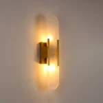 ⁦إضاءة راديانس جدارية مودرن مستطيل زيتي لمبة 2 مقاس 50 سم⁩ - الصورة ⁦5⁩