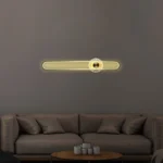 ابليك جداري مودرن زيتي مع 7 واط 3اضاءات قطر 80 سم