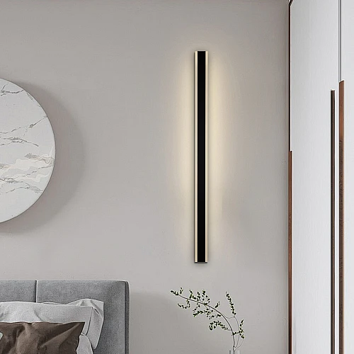 WA-C5247-1200-BK+WW (22)-500x500 ابليك جداري مودرن اسود مع 120 سم - الصورة 1