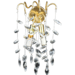 ⁦ابليك جداري مودرن ذهبي مع شفاف E14*2L⁩ - الصورة ⁦2⁩