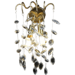 ⁦ابليك جداري مودرن ذهبي مع شفاف E14*2L⁩ - الصورة ⁦3⁩