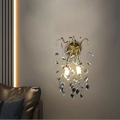 WA-C5315-2W-GD+CL (22)-500x500w ابليك جداري مودرن ذهبي مع شفاف E14*2L - الصورة 1