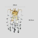 ⁦ابليك جداري مودرن ذهبي مع شفاف E14*2L⁩ - الصورة ⁦4⁩