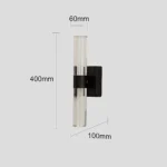 ⁦إضاءة ابليك حائط مودرن اسود لون الانارة 3 اضاءات 7 واط قطر ملم قطر 300 ملم⁩ - الصورة ⁦4⁩